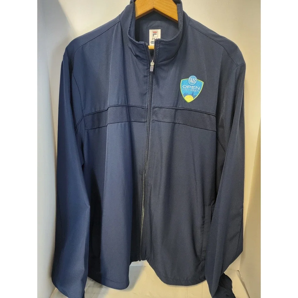 Fila Mens XXL Western & Southern Open Cincinnati Tennis Jacket Navy Full Zip